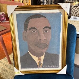 Print of the painting Self-Portrait II (1944) Horace Pippin.